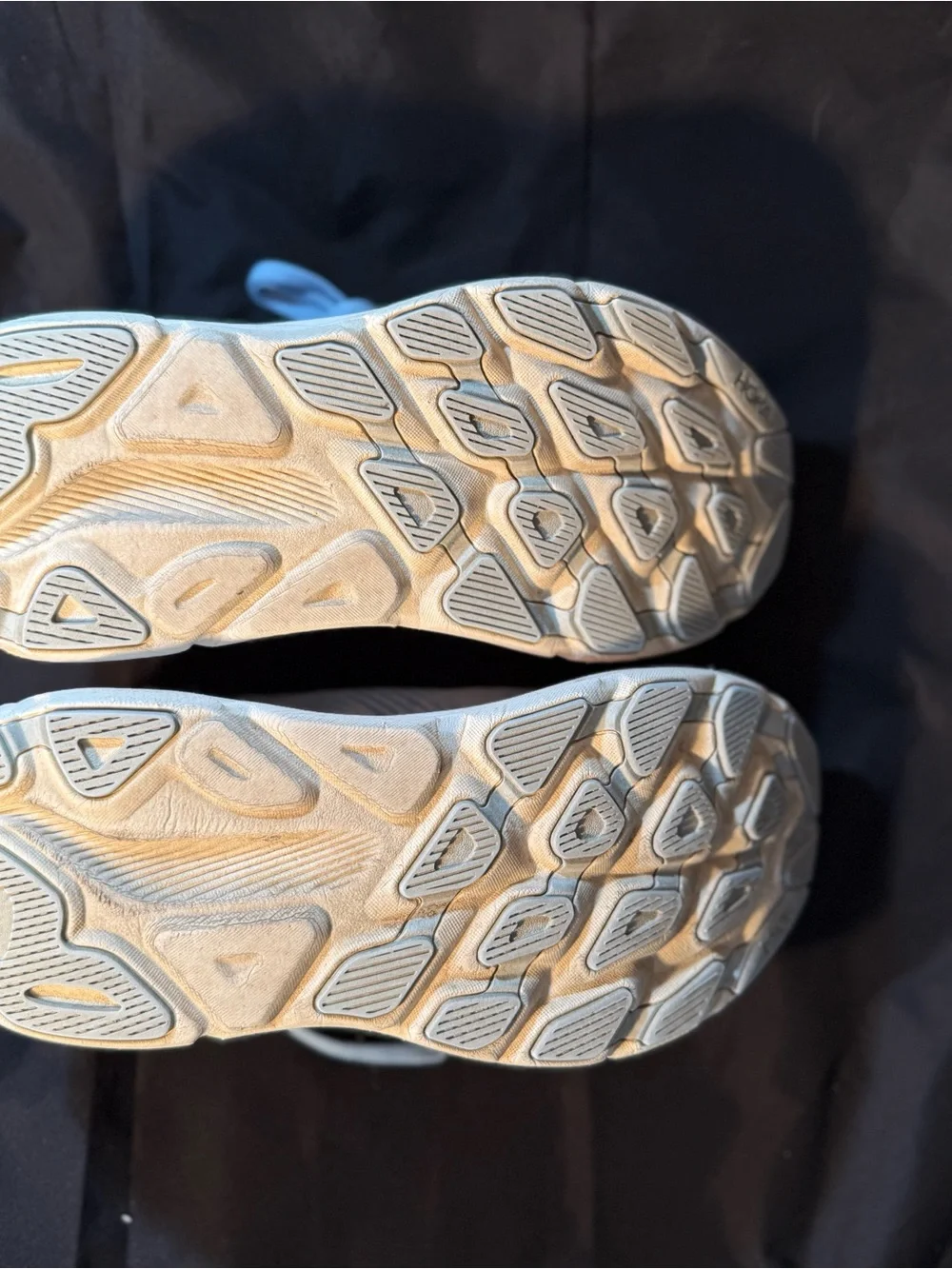 Hoka Women’s Clifton 9 Light AiryBlue with Orange Accents Athletic Running Shoes - Picture 7 of 7